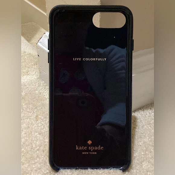 🆕🔥KATE SPADE♠️SUPER CHIC&STYLISH I PHONE 7&8+/SE BLACK&WHITE HARDSHELL CASE!!! - Picture 2 of 6